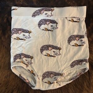 kate quinn White Hedgehog Print High-Waist Kids Briefs